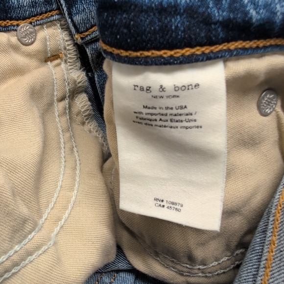 Rag & Bone Nina High Rise Ankle Skinny Jean in Norwalk Wash Women's Size 26 - Picture 12 of 12